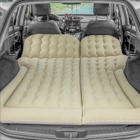 Amazon hot sell large size PVC flocking suv car air mattress car air bed travel inflatable mattress