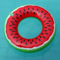 Factory Customize Cheap PVC Printed Swim Ring Watermelon Inflatable Pool Float Swimming Ring For Adult